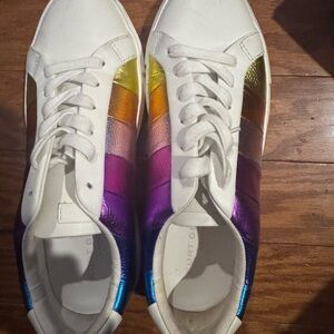 Kurt Geiger White and Multicolor Sneakers